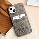 Avis Guess Coque pour Apple iPhone 14 PU 4G Porte-cartes Marron