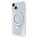 Guess Coque Magsafe pour Apple iPhone 15 TPU Ring Stand Transparent Coque conçue sur mesure pour Apple iPhone 15