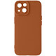Avizar Coque pour iPhone 13 Silicone Mat Protection Caméra Marron clair - Coque en silicone souple, une protection anti-rayures flexible pour votre appareil