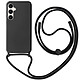Avizar Coque pour Samsung Galaxy S23 FE Série Corda avec Cordon Tour de Cou Rigide Noir pas cher