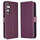 Avizar Étui pour Samsung S24 FE Clapet Portefeuille Double Fermoir Aimanté Violet Étui Violet pour appareil fabriqué avec du cuir vegan de qualité et une coque interne en silicone premium, agréable en main