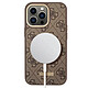 Acheter Guess Coque Magsafe pour Apple iPhone 13 Pro PU 4G Metal Plate Marron