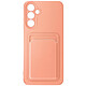 Avizar Coque pour Samsung Galaxy A25 5G Porte-carte Souple Anti-traces Rose clair - Coque Saumon intégrant un rangement pour carte au dos protégeant votre Samsung Galaxy A25 5G tout en gardant à proximité votre carte bancaire