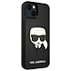 Karl Lagerfeld Coque pour Apple iPhone 14 Plus 3D Rubber Karl's Head Noir - Coque conçue sur mesure pour Apple iPhone 14 Plus