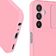 Avizar Coque pour Samsung Galaxy A25 5G Silicone Cache Caméra Coulissant Rose clair pas cher