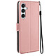Mayaxess Étui pour Samsung A55 Portefeuille Fonction Support avec Dragonne Rose champagne - Étui Rose Gold de chez Mayaxess protégeant efficacement et intégralement votre Galaxy A55