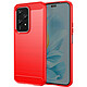 Avizar Coque pour Honor 200 Lite Protection Souple Effet Carbone et Brossé Rouge Coque rouge alliant un effet carbone et une texture brossée pour embellir votre appareil