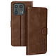Avizar Étui pour Motorola Edge 50 Ultra Portefeuille Support Vidéo - Housse portefeuille Marron de la série Khazneh conçue pour protéger votre Motorola Edge 50 Ultra
