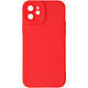 Avizar Coque pour iPhone 12 Silicone Mat Protection Caméra Rouge - Coque en silicone souple, une protection anti-rayures flexible pour votre appareil