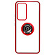 Avizar Coque pour Xiaomi 12T et 12T Pro Bague Compatible Support Magnétique Rouge Coque de protection avec un anneau de maintien conçue spécialement pour votre appareil