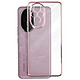 Avis Avizar Coque pour Honor 200 Pro Dos Transparent Contour effet Chromé Rose champagne