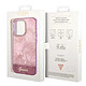 Guess Coque pour Apple iPhone 14 Pro Max TPU Jungle Rose pas cher