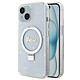 Guess Coque Magsafe pour Apple iPhone 15 Plus TPU Ring Stand Transparent Coque conçue sur mesure pour Apple iPhone 15 Plus