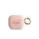 Guess Coque pour Airpods 3 Cover Ring en Silicone Rose - Elle protège et décore vos AirPods 3