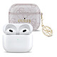Acheter Guess Coque pour Airpods 3 4G Script avec Charm Scintillant Ornée de Strass Rose antique