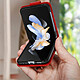Acheter Avizar Coque pour Samsung Z Flip 4 Clapet avec Languette Magnétique Rouge
