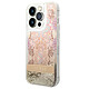 Guess Coque pour Apple iPhone 14 Pro Max Flowers à paillettes flottantes Dorée Coque conçue sur mesure pour Apple iPhone 14 Pro Max