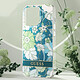 Guess Coque pour Apple iPhone 13 Pro Flowers avec lanière nylon Bleu pas cher