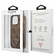 Guess Coque pour Apple iPhone 14 Pro Max PU 4G Porte-cartes Marron pas cher