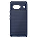Avizar Coque pour Google Pixel 8a Flexible Effet Carbone et Brossé Bleu nuit Coque bleu alliant un effet carbone et une texture brossée pour embellir votre appareil