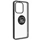 Avizar Coque pour Xiaomi Redmi Note 13 4G Bague Métallique Support Vidéo Noir Coque au dos transparent fumé et contour noir ajoutant une touche personnalisée à votre appareil