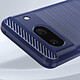 Acheter Avizar Coque pour Google Pixel 8a Flexible Effet Carbone et Brossé Bleu nuit