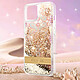 Guess Coque pour Apple iPhone 14 Plus Flowers à paillettes flottantes Dorée pas cher