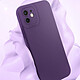Acheter Avizar Coque pour iPhone 12 Silicone Mat Protection Caméra Violet foncé