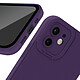 Avizar Coque pour iPhone 12 Silicone Mat Protection Caméra Violet foncé pas cher