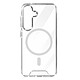 Avizar Coque MagSafe pour Samsung S24 Antichoc MIL-STD-810G Coins Renforcés Transparent Coque de protection MagSafe avec anneau magnétique rendant votre appareil compatible avec les accessoires MagSafe