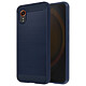 Avizar Coque pour Samsung Galaxy Xcover 7 Souple Effet Carbone et Brossé Bleu nuit pas cher