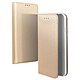Jaym Étui Folio pour Apple iPhone 15 Pro Magnétique Fonction Stand Dorée Doté d'une fonction Stand vous permettant de mettre votre téléphone à l'horizontale et de visionner des vidéos