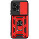 Mayaxess Coque pour Honor 200 Lite Bague Support Cache Caméra Coulissant Rouge - Coque bi-matière rouge de Mayaxess, conçue pour mettre votre appareil à l'abri des imprévus du quotidien