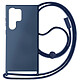 Avizar Coque Cordon Semi-Rigide pour Samsung Galaxy S24 Ultra Bleu nuit - Coque Cordon de la série Corda mêlant la praticité au style, spécialement conçue pour appareil