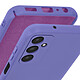 Avizar Coque Soft-Touch Galaxy A15 5G en Silicone Série Fast Cover Antidérapant Violet pas cher