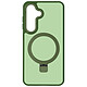 Avizar Coque pour Samsung S24 et S25 Anneau Compatible MagSafe Support Stand Vert foncé Coque antichoc protégeant votre appareil tout en l'habillant de manière unique