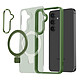 Avizar Coque pour Samsung S24 et S25 Anneau Compatible MagSafe Support Stand Vert foncé pas cher