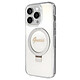 Guess Coque Magsafe pour Apple iPhone 15 Pro TPU Ring Stand Transparent Coque conçue sur mesure pour Apple iPhone 15 Pro