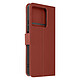 Avizar Étui pour Xiaomi Redmi Note 13 5G Clapet Portefeuille Support Vidéo Marron Housse en éco-cuir marron, série Essential, offrant une protection intégrale à votre appareil