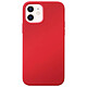 Jaym Coque pour Apple iPhone 12 Mini Premium Silicone Microfibre Rouge Coque conçue sur mesure pour Apple iPhone 12 Mini