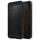 Avizar Coque pour Samsung Galaxy Xcover 7 Souple Effet Carbone et Brossé Noir - Coque noire alliant un effet carbone et une texture brossée pour embellir votre Galaxy Xcover 7