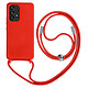 Avizar Coque Cordon Samsung Galaxy A53 5G Semi-rigide Lanière Tour du Cou 80cm Rouge - Une protection mêlant la praticité au style, spécialement conçue pour votre Samsung Galaxy A53 5G