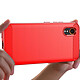 Acheter Avizar Coque pour Samsung Galaxy Xcover 7 Souple Effet Carbone et Brossé Rouge