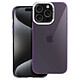 Avizar Coque pour iPhone 16 Pro Souple Design Fumé Contour Caméra Métallisé Violet Coque violet translucide combinant style et sécurité pour votre appareil