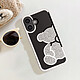 Avizar Coque Paillette pour iPhone 16 Motif Ourson avec Strass pas cher