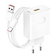 Honor Chargeur Secteur Supercharge 66W avec Câble USB-A vers USB-C Blanc Un chargeur secteur avec câble USB-A vers USB-C d'une puissance de sortie 66W