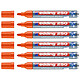 EDDING Marqueur pour Tableaux blancs 250 Corps Alu Orange Pointe Ronde 1,5-3 mm x 6 Marqueur pour tableaux blancs