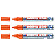 EDDING Marqueur pour Tableaux blancs 250 Corps Alu Orange Pointe Ronde 1,5-3 mm x 3 Marqueur pour tableaux blancs