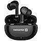 Swissten Écouteurs Bluetooth 5.0 Tactile Autonomie 15 h avec Câble de Charge USB-C Noir Ces écouteurs sans fil avec autonomie 15H offrent une utilisation prolongée sans recharge fréquente