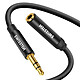 Swissten Rallonge jack 3.5mm Câble auxiliaire en Nylon tressé 1,5m Noir Swissten vous propose le câble ideal pour rallonger le câble audio un peu trop court de votre casque